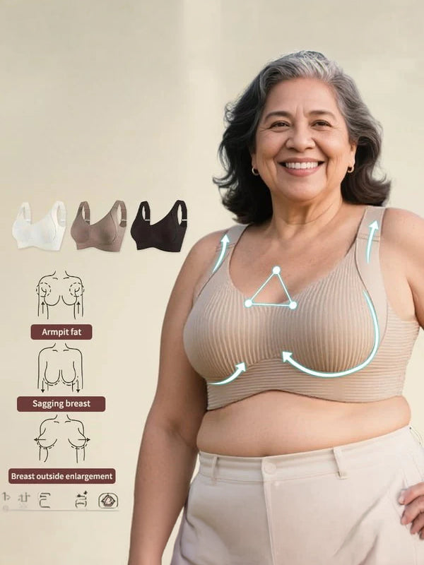 Comfortable Ribbed Wire-Free Support Bra