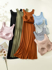 Loose Camisole Dress with Built-in Bra
