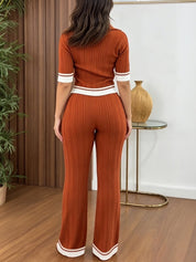 Women's 2 Piece Ribbed Knit Lounge Set