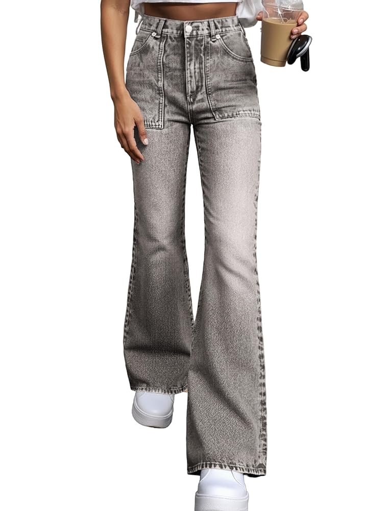 Mid Waisted Stretchy Bootcut Flare Denim Pants