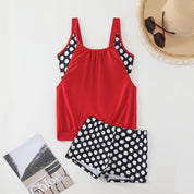 Tankini Swimsuit Set with Adjustable Sides