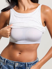 Boat Neck Built-In Padding Tank Top