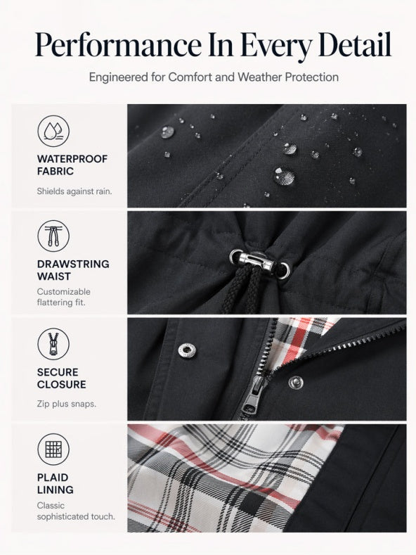 Solid Color Drawstring Zip Up Hooded Coat