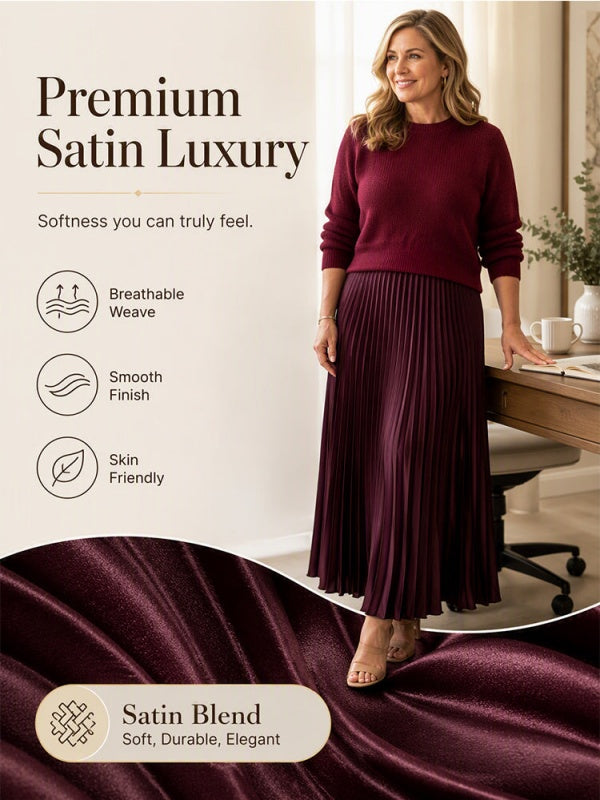 Sweater-Spliced Pleated Maxi Dress