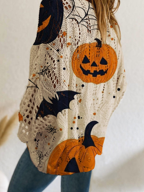 Halloween Loose Fit Batwing Knit Sweater
