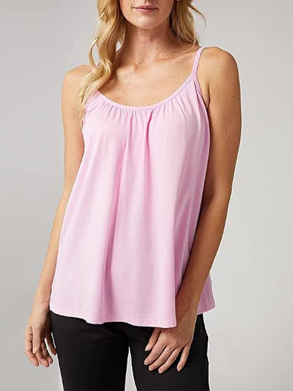 Built-in Bra Cool Flowy Cami Top