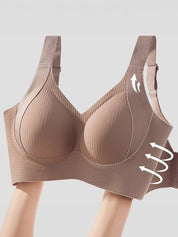Comfortable Ribbed Wire-Free Support Bra