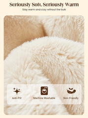 Highland Cow Print Fleece-Lined Hoodie