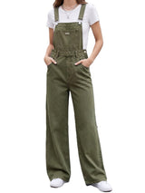 Baggy Wide Leg Denim Overalls
