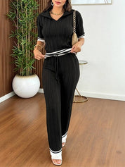 Women's 2 Piece Ribbed Knit Lounge Set