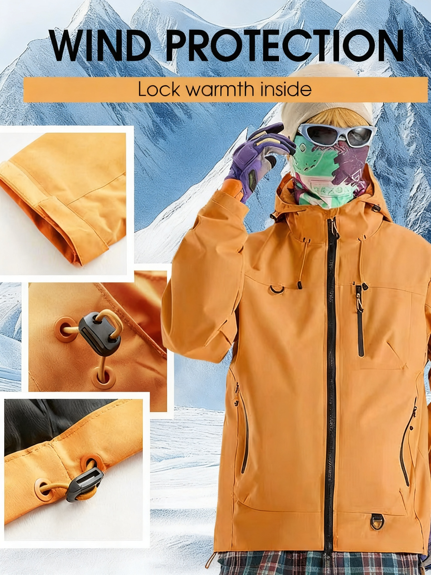 Unisex Lightweight Hiking Jacket – Waterproof, Hooded & Packable