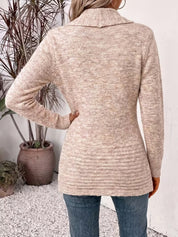 Women's Casual Double-Breasted Knit Cardigan