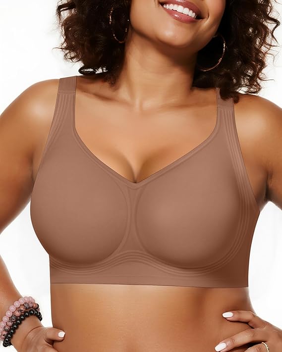 Womens Wireless Jelly Comfort Bra Full Supportive