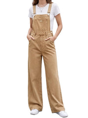 Baggy Wide Leg Denim Overalls