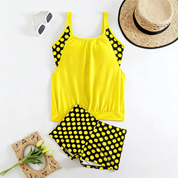 Tankini Swimsuit Set with Adjustable Sides