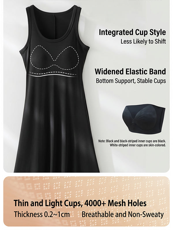 Built-in bra cooling-feel dress