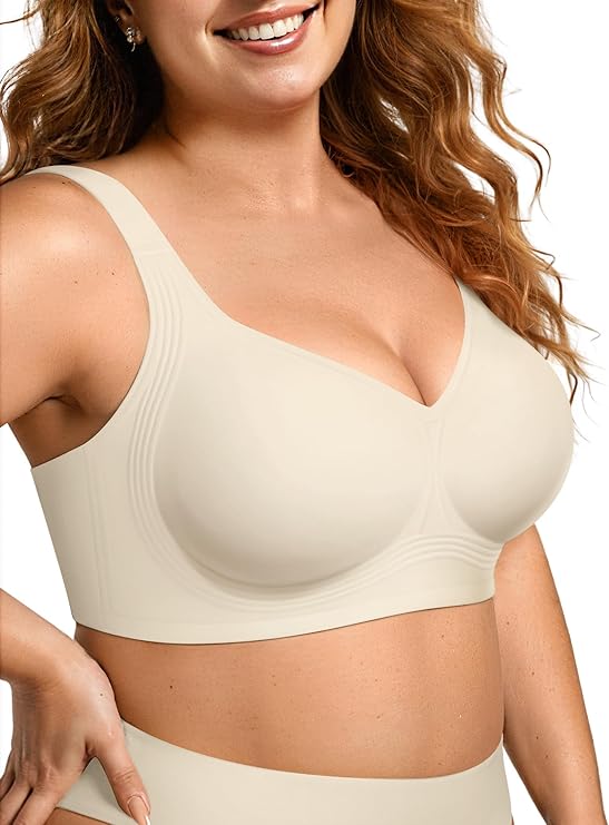 Womens Wireless Jelly Comfort Bra Full Supportive