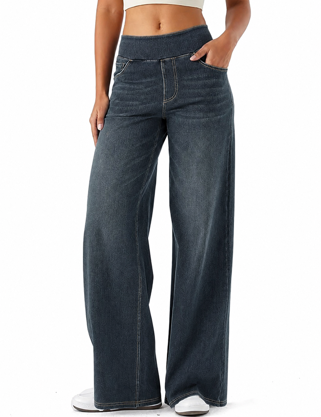 High Waisted Stretchy Denim Pants