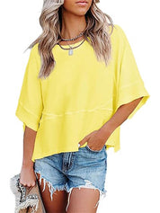 Women's Casual Crewneck Half Sleeve T-Shirts