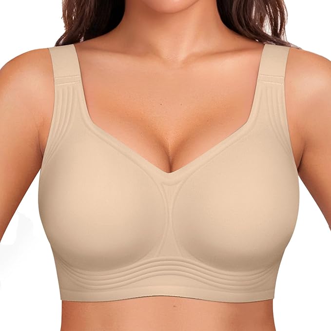 Womens Wireless Jelly Comfort Bra Full Supportive
