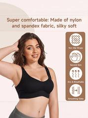 Comfortable Ribbed Wire-Free Support Bra