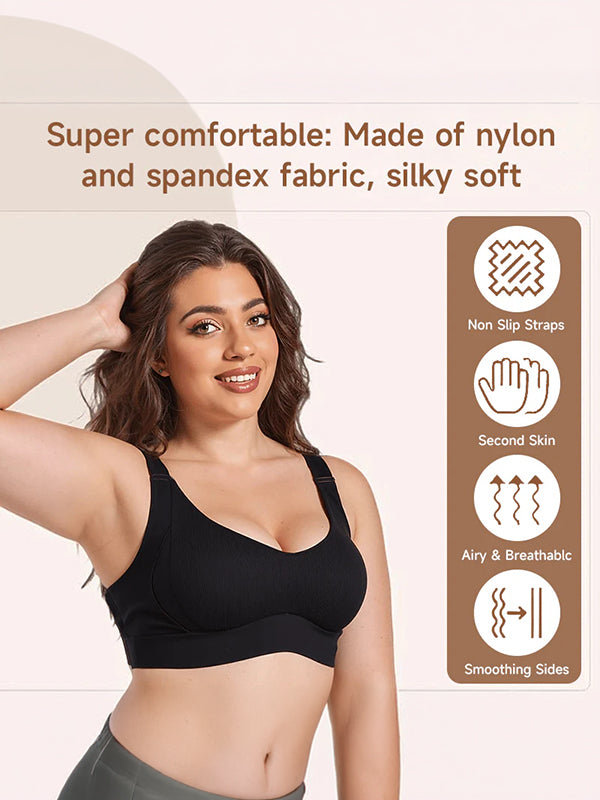 Comfortable Ribbed Wire-Free Support Bra