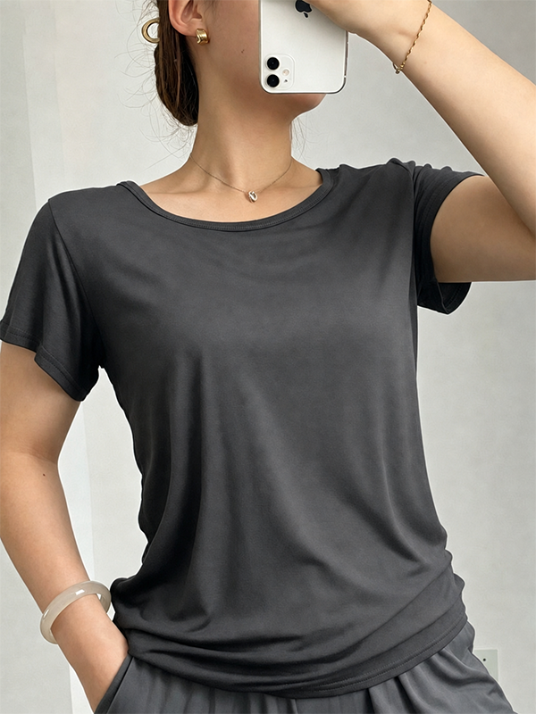 Modal Built-In Pads Short Sleeve