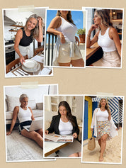 Bra-Style Round Neckline Tank Top