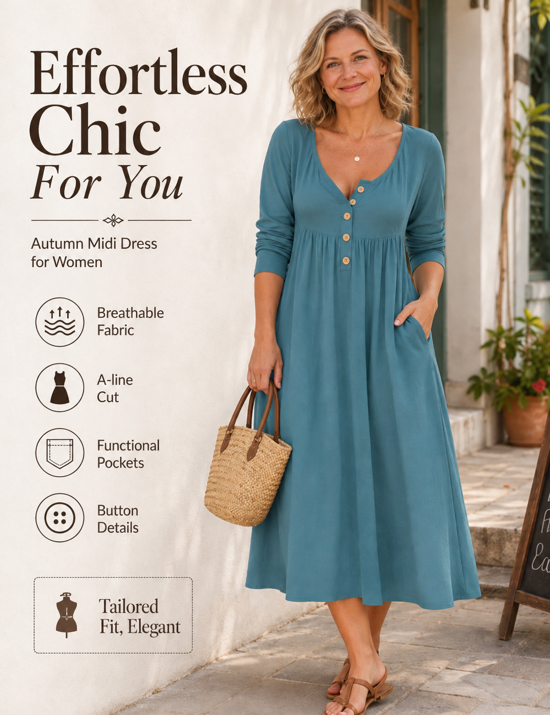 Waist-Cinching Dress With Heart Decoration