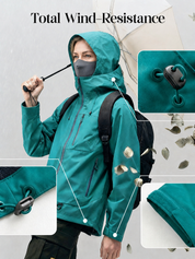 Unisex Lightweight Hiking Jacket – Waterproof, Hooded & Packable