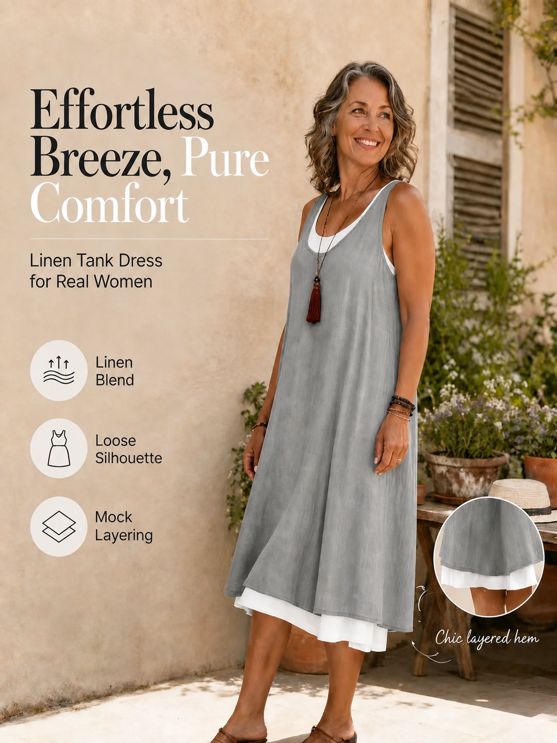 Casual Vacation Colorblock Sleeveless Summer Dress