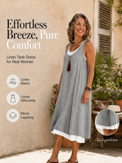 Casual Vacation Colorblock Sleeveless Summer Dress