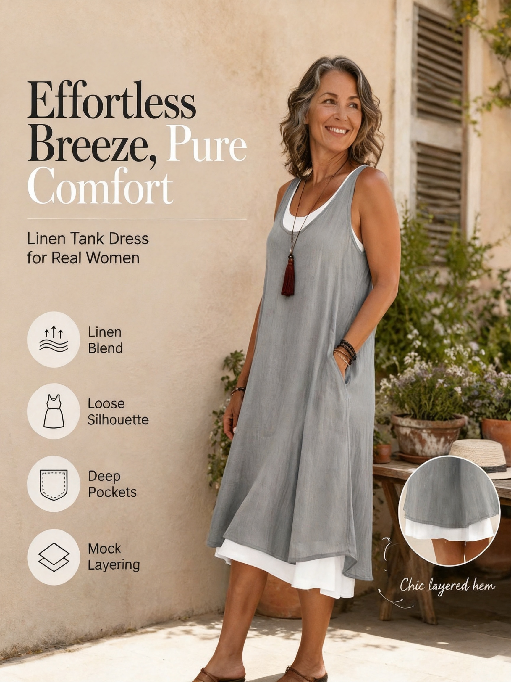 Casual Vacation Colorblock Sleeveless Summer Dress