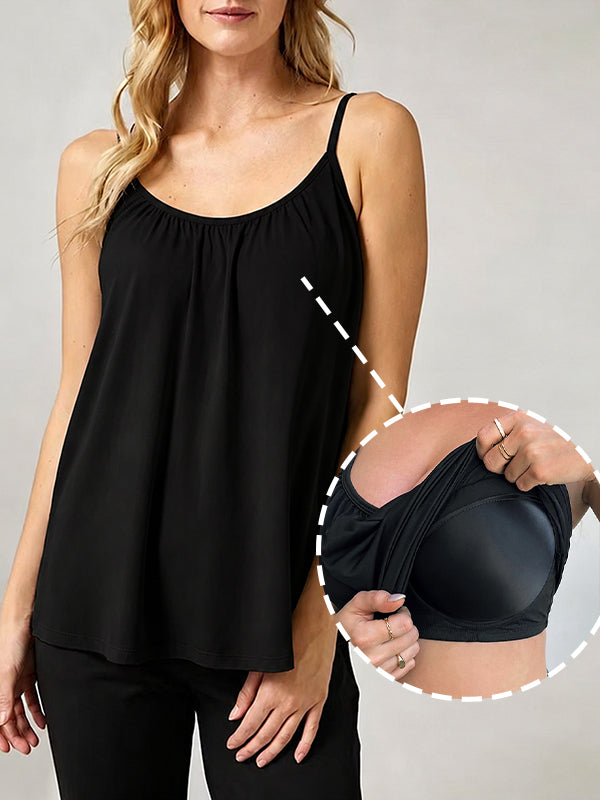 Built-in Bra Cool Flowy Cami Top