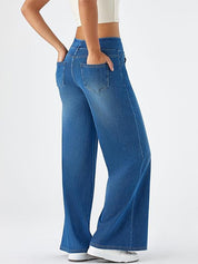 High Waisted Stretchy Denim Pants