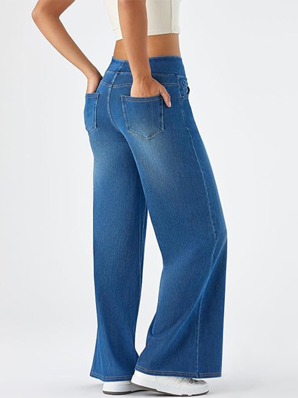 High Waisted Stretchy Denim Pants
