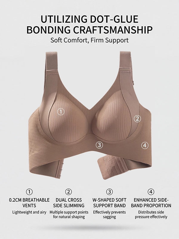 Comfortable Ribbed Wire-Free Support Bra