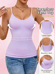 Seamless U-Back Top with Built-in Bra