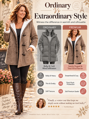 Women's Hooded Suede Coat with Plush Lining