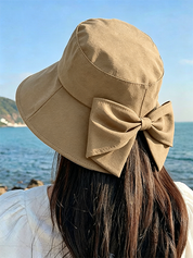Women's Bow-Tie Wide-Brimmed Sun Hat