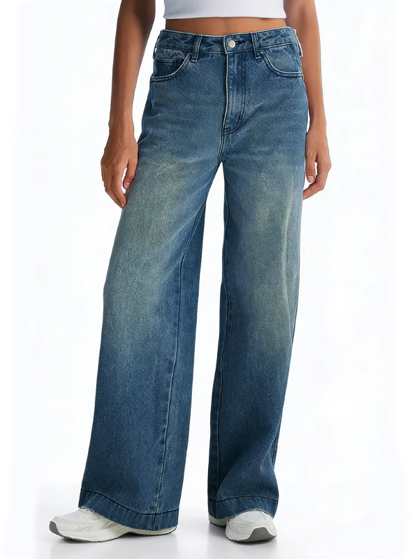 Comfort-Flex Wide Leg Denim Jeans