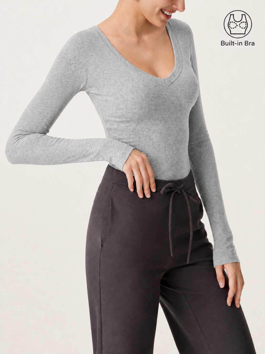 Essential V-neck Slimming Bra Top