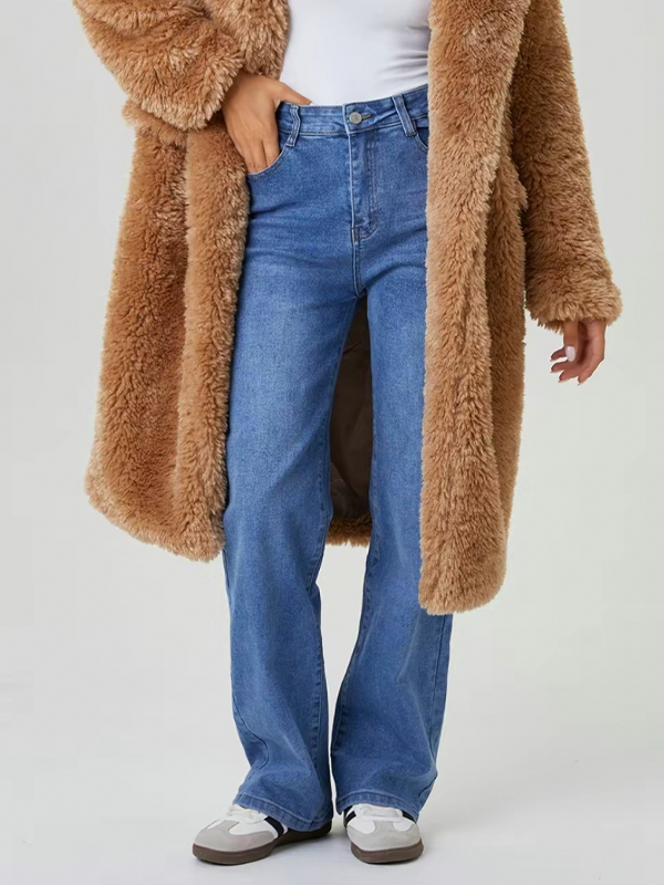 Comfort-Flex Wide Leg Denim Jeans