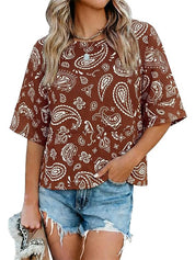 Women's Casual Crewneck Half Sleeve T-Shirts