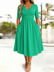 Waist-Cinching Dress With Heart Decoration