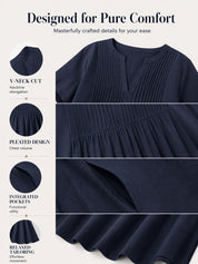 Women's Loose Casual V-Neck Dress