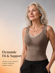 Contrast Lace V-Neck Built-in Bra Tank Top
