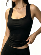 Square Neck Tank Top With Padding