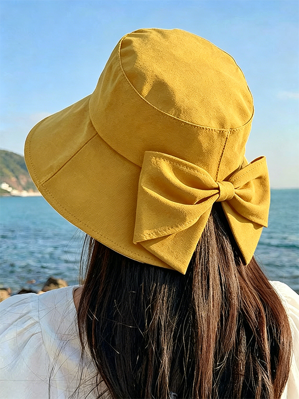 Women's Bow-Tie Wide-Brimmed Sun Hat