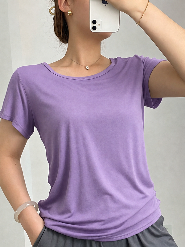Modal Built-In Pads Short Sleeve